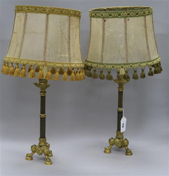 A pair of table lamps